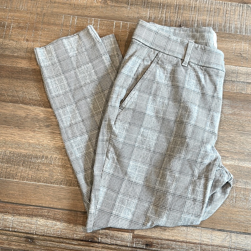 Women’s Gap size 12 Y2K 90s vibes plaid skinny ankle dress slacks